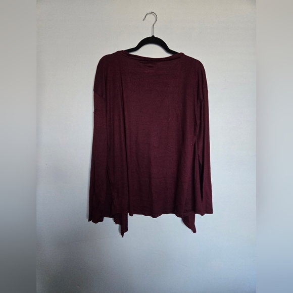 Burgundy Lightweight Long Sleeve Cardigan - Picture 4 of 6